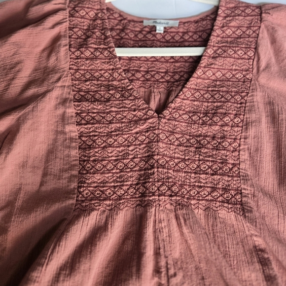 Madewell, Rust Embroidered Women's Top. Size S - Picture 3 of 8
